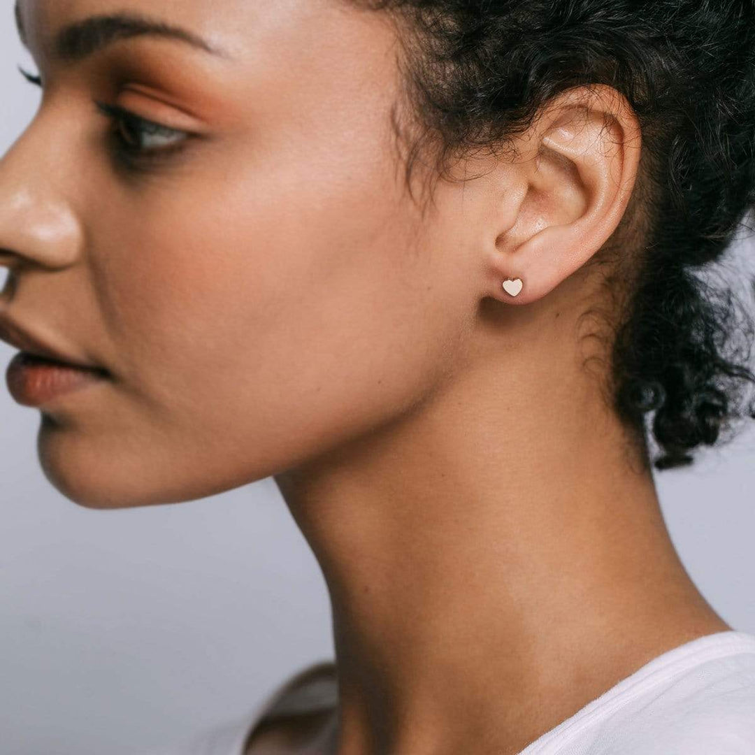Kris Nations Heart Stud Earrings