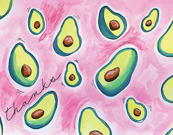 Thanks - Avocado Pattern Card
