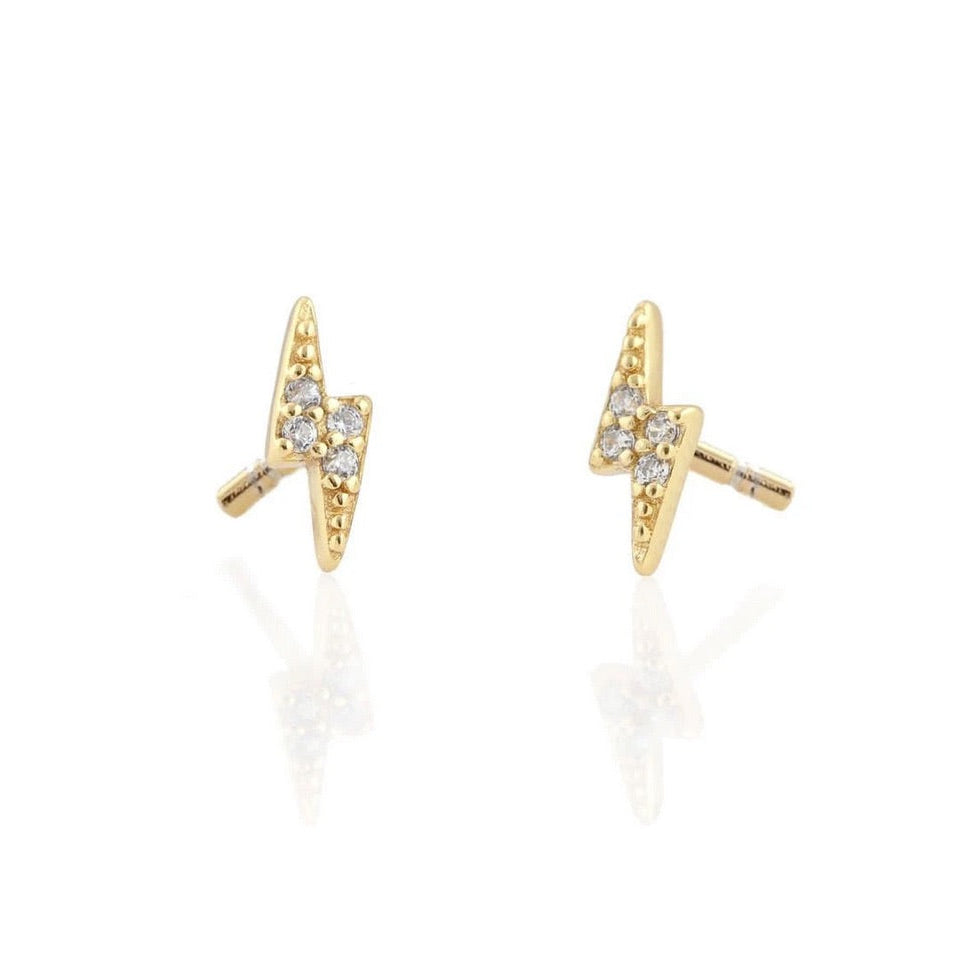 Kris Nations Pave Lightning Bolt Studs
