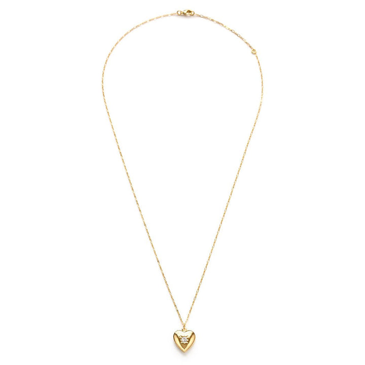 Amano Small Heart Locket with Crystal