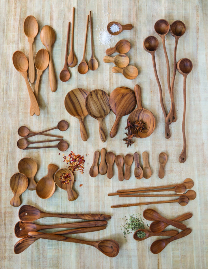 Teak Thin Spoons Set of 4